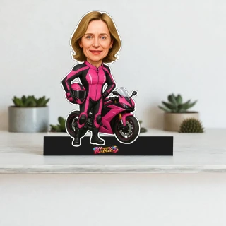 Personalized MDF Photo Cut Out – Custom Bike Rider Cutout Photo Frame with Photo Print – Birthday MDF Photo Frame Design thumbnail 3