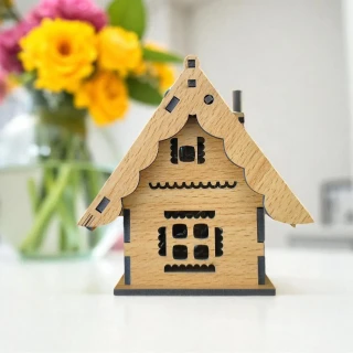 3D MDF Wooden Candle Light House | DIY Craft Kit for Kids & Adults | Decorative Hanging Candle Light house-11.43cm (4.5 Inch) thumbnail 2