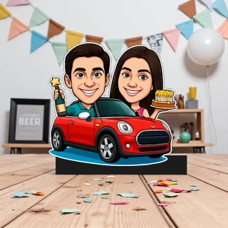 Personalized MDF Photo Cut Out – Custom Car Rider Cutout Photo Frame with Photo Print – Birthday MDF Photo Frame Design thumbnail 3