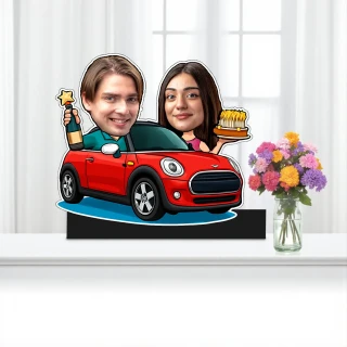 Personalized MDF Photo Cut Out – Custom Car Rider Cutout Photo Frame with Photo Print – Birthday MDF Photo Frame Design