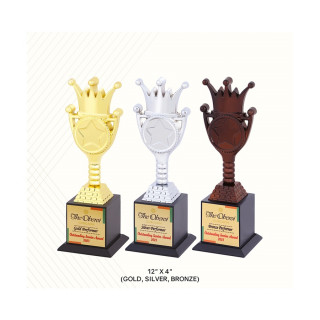 Aluminum King Crawn Metal Trophy