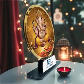 Corporate & Deepawali Gift – MDF/Acrylic Ganesh Lakshmi with Custom Brand Logo thumbnail 2