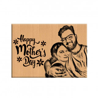 Mother's Day Customized Landscape Laser Engraved  Wooden Plaque Gift Best Mother