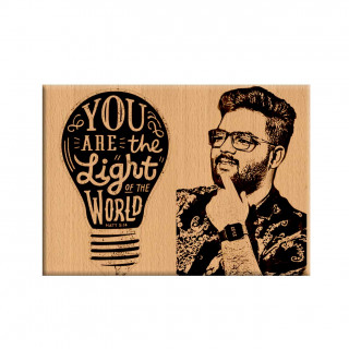 You Are The Light Of The World Personalized Laser Engraved Wooden Photo Frame with Carved Messages