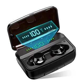 Earbuds M-10 Wireless with Power Bank TWS Stereo Noise Cancelling Wireless Earphones in Ear with Mic.