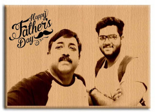 Father's Day Personalized Landscape Engraved Customized Wooden Plaque Gift