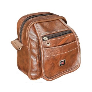Leather Sling Bag Cross Body Travel Office Messenger One Side Shoulder for Men thumbnail 2