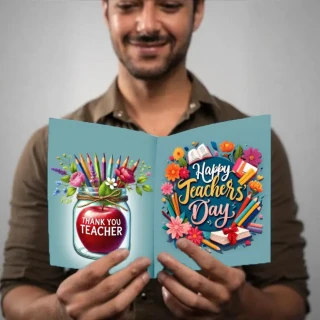 Personalized Teacher’s Day Greeting Card – Custom Photo & Message | DVMART thumbnail 2