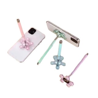 Multi-functional Gel Pen with Suction cup Mobile phone holder Birthday party return gift Purple (Pack of 3)