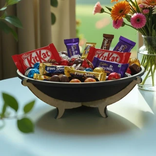 Handcrafted Wooden Spiral Bowl - Single-Piece Wood Fruit, Dry Fruit & Chocolate Bowl | Multi-Utility Home Décor thumbnail 3
