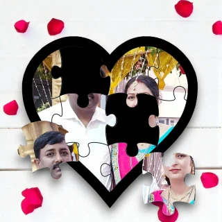 Personalized Heart Shape Photo Puzzle Frame – Custom Wooden Gift for Couples, Anniversary & Romantic Keepsake15CM (6 Inch) thumbnail 3