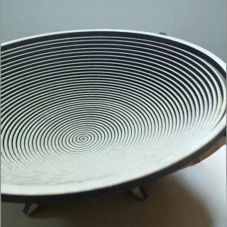 Handcrafted Wooden Spiral Bowl - Single-Piece Wood Fruit, Dry Fruit & Chocolate Bowl | Multi-Utility Home Décor thumbnail 5