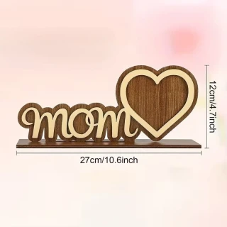Personalized MOM Wooden Photo Frame | Custom Mother’s Day Gift India | MDF Table Top Mom Photo Frame with Heart Design | Unique Gift for Mom | Home Decor Item | DVMART® thumbnail 5