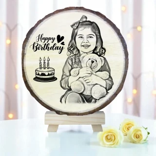 Eco-Friendly Personalized Birthday Photo Frame – Mango Wood with Laser Engraving  | DVMART®