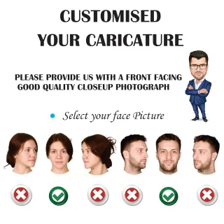 Personalized Best Employee Caricature Standee with Name | Custom Office Gift | MDF Wooden Table Top Caricature for Employees | Corporate Gift | Desk Decor | DVMART® thumbnail 3