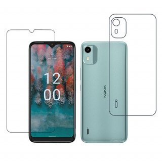 Nokia C12 Plus 9H Protective Compatible Mobile Screen Protector For Front & Back (Not a Tempered glass)