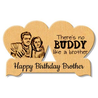 Birthday Personalized square Shape Engraved Customized Wooden Plaque Gift (16x8)