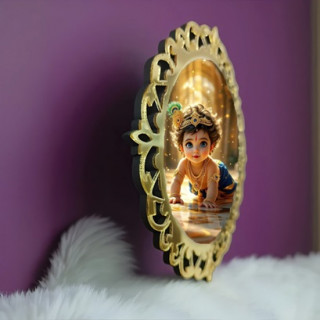 Personalized Golden Acrylic Wall Photo Frame – Elegant & Modern Picture Display | DVMART® thumbnail 2