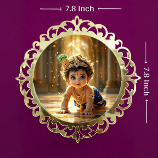 Personalized Golden Acrylic Wall Photo Frame – Elegant & Modern Picture Display | DVMART® thumbnail 5