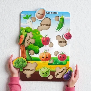 DVMART® Kid's Vegetable Puzzle for School, Home, Learning | Vegetable Theme
