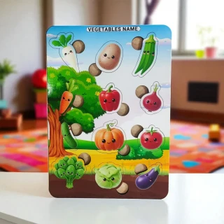DVMART® Kid's Vegetable Puzzle for School, Home, Learning | Vegetable Theme thumbnail 2