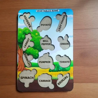 DVMART® Kid's Vegetable Puzzle for School, Home, Learning | Vegetable Theme thumbnail 3