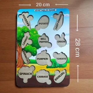 DVMART® Kid's Vegetable Puzzle for School, Home, Learning | Vegetable Theme thumbnail 5