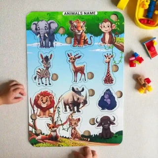 DVMART® Kid's Puzzle for School, Home, Kids | Learn and Play | Animal Theme thumbnail 2