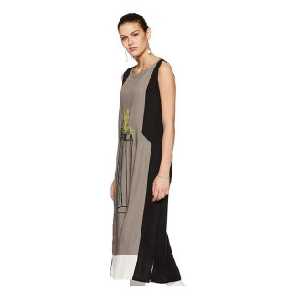 Women's Straight Sleeveless Kurta Grey thumbnail 5