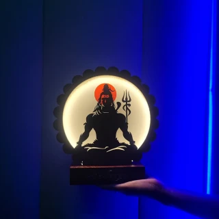 DVMART Acrylic Rechargeable LED Lord Shiva Tabletop Devotional Gift – Spiritual Home Décor thumbnail 2