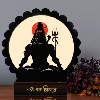 DVMART Acrylic Rechargeable LED Lord Shiva Tabletop Devotional Gift – Spiritual Home Décor