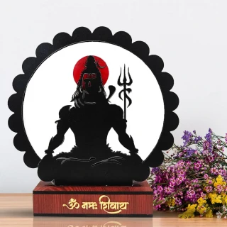 DVMART Acrylic Rechargeable LED Lord Shiva Tabletop Devotional Gift – Spiritual Home Décor thumbnail 3