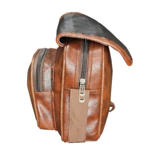 Leather Sling Bag Cross Body Travel Office Messenger One Side Shoulder for Men thumbnail 3