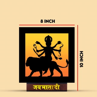 DVMART Acrylic Rechargeable LED Maa Durga Tabletop Devotional Gift – Spiritual Home Décor thumbnail 5