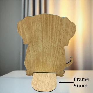 Personalized MDF Dog-Shaped Photo Frame – Custom Pet Picture Gift for Dog Lovers thumbnail 5