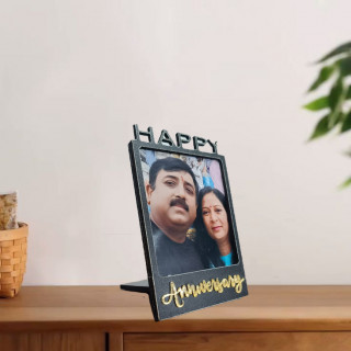 Personalized Happy Anniversary MDF Photo Frame for Couple – Customizable with Your Own Photo thumbnail 2