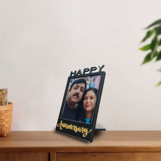 Personalized Happy Anniversary MDF Photo Frame for Couple – Customizable with Your Own Photo thumbnail 3