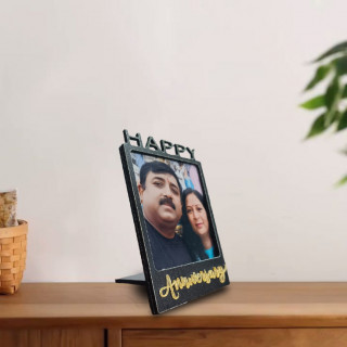 Personalized Happy Anniversary MDF Photo Frame for Couple – Customizable with Your Own Photo thumbnail 4