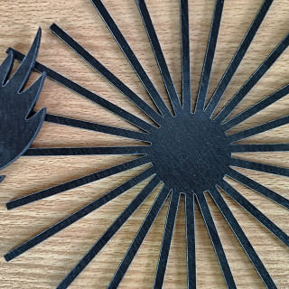 3D Motivational Wall Art in MDF – Flying Eagle with Sunburst thumbnail 3