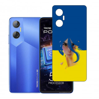 Tecno Pova Neo 5G UV Embossed Touch Feel Design back Skin Protector for (Not a Tempered glass)