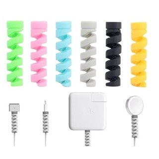 Multicoloured Protection Spiral Cable & Wire Protectors Spring Wire for All Wired Accessories for USB Charger, Data Cable, Earphone, Elastic Cord Saver ( Pack of 2-8 Pcs) thumbnail 2