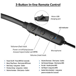 Premium Ultima Bluetooth Wireless in Ear Earphones with Mic (Black ) thumbnail 4