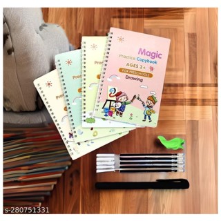 BOOK FOR KIDS Practical Reusable Writing Tool Simple Hand Lettering Kids Early Learning books (Set of 4 BOOK 10 REFILL 1 Pen  1 Grip) thumbnail 2