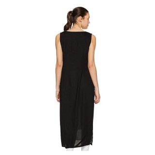 Women's Straight Sleeveless Kurta Grey thumbnail 3