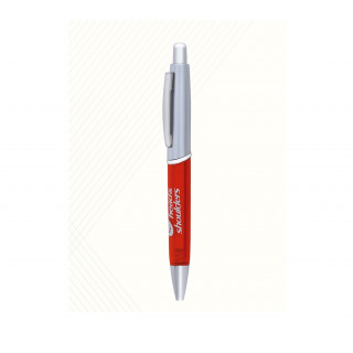 Silver & Red Ballpoint Pen(Pack of 10)