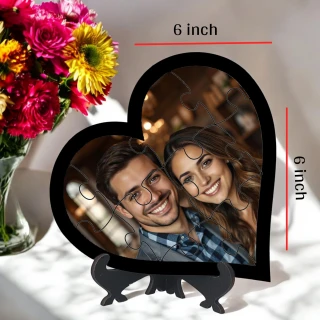 Personalized Heart Puzzle Frame - Custom Heart Shaped Photo Puzzle for Gifts & Decoration-15CM (6 Inch) thumbnail 4