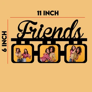 DVMART® Friends Wooden Photo Frame Collage | 3 Photo Hanging Frame | Customized Wall Decor Gift for Friends, Birthday & Home Decoration thumbnail 5