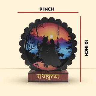 DVMART Acrylic Rechargeable LED Radhe Krishna Tabletop Devotional Gift – Spiritual Home Décor thumbnail 6