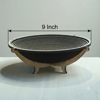 Handcrafted Wooden Spiral Bowl - Single-Piece Wood Fruit, Dry Fruit & Chocolate Bowl | Multi-Utility Home Décor thumbnail 6
