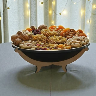 Handcrafted Wooden Spiral Bowl - Single-Piece Wood Fruit & Dry Fruit  Bowl | Multi-Utility Home Décor thumbnail 4